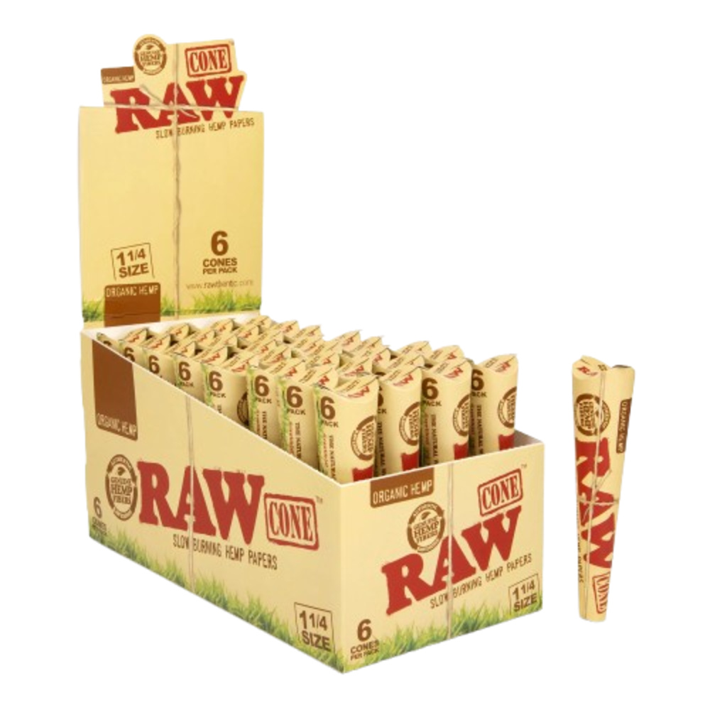RAW Organic Hemp Cones 1 1/4 [6pk]