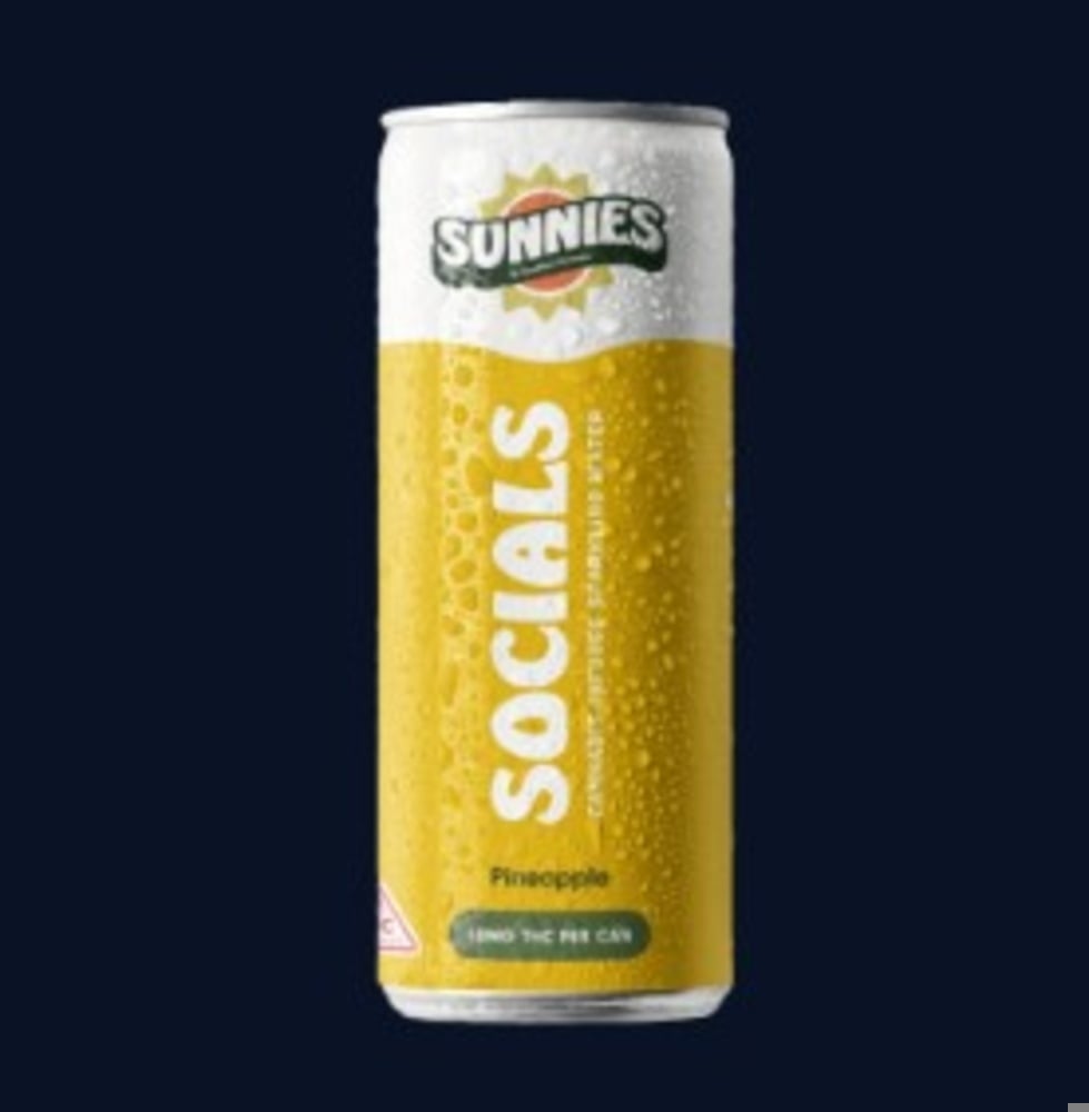 Socials - Pineapple Sparkling Water - 10mg