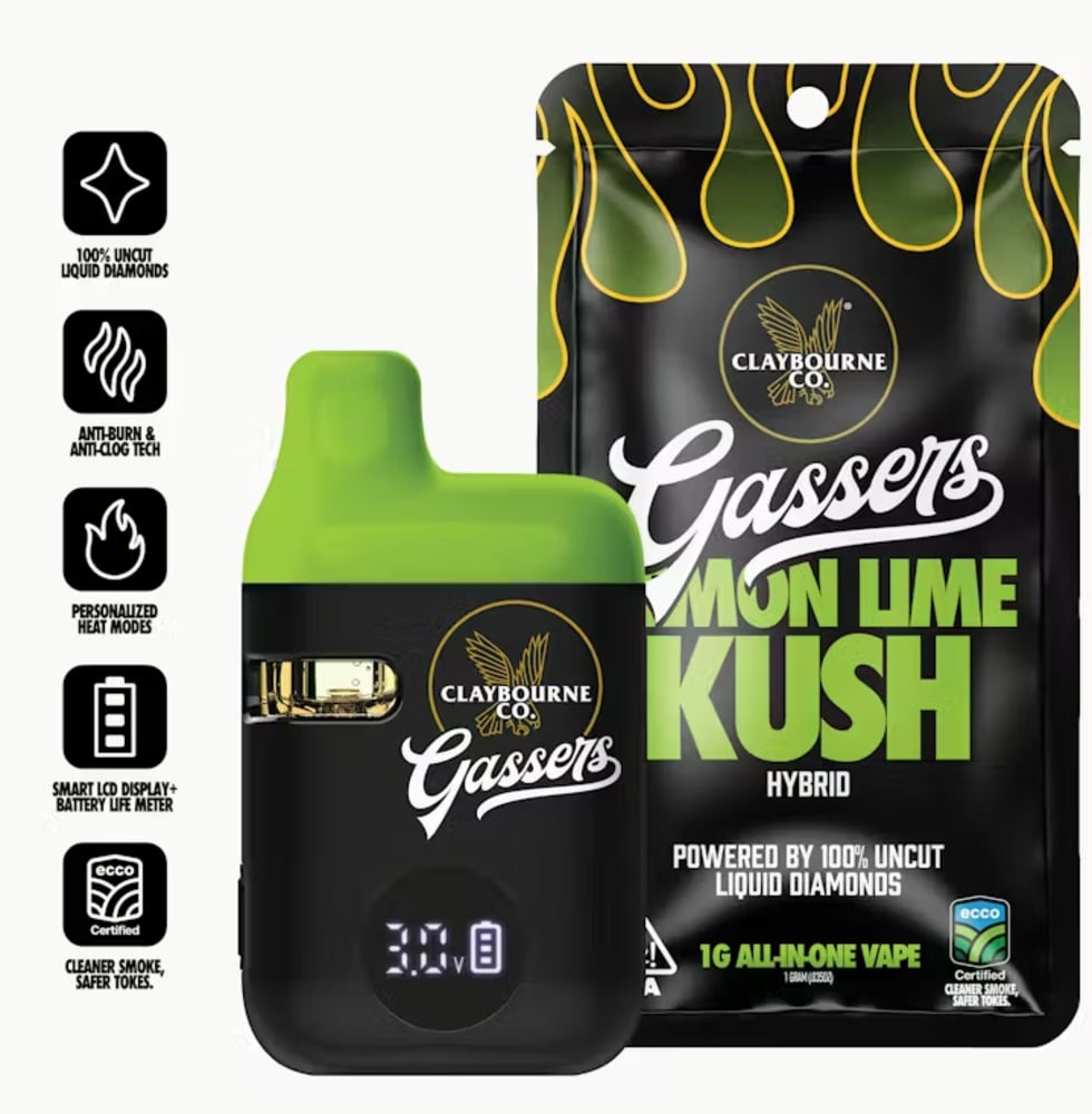 Lemon Lime Kush  (1g) - Gassers All-In-One Liquid Diamonds Vape