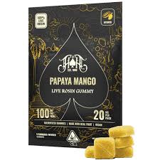 Papaya Mango | Hybrid - Live Rosin Gummies - 100mg THC Papaya Mango | Hybrid - Live Rosin Gummies - 100mg THC
