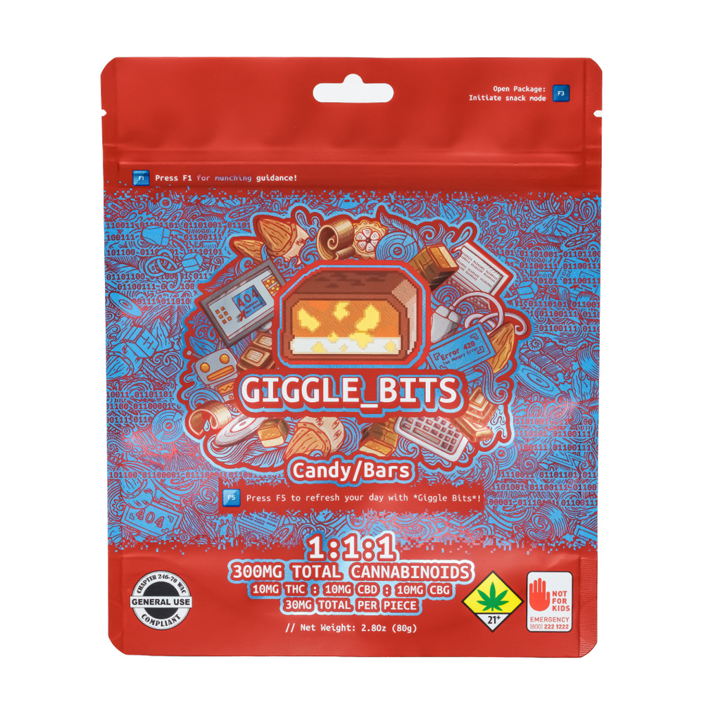 1:1:1 Giggle Bits (100mg CBD/100mg CBG/100mg THC)