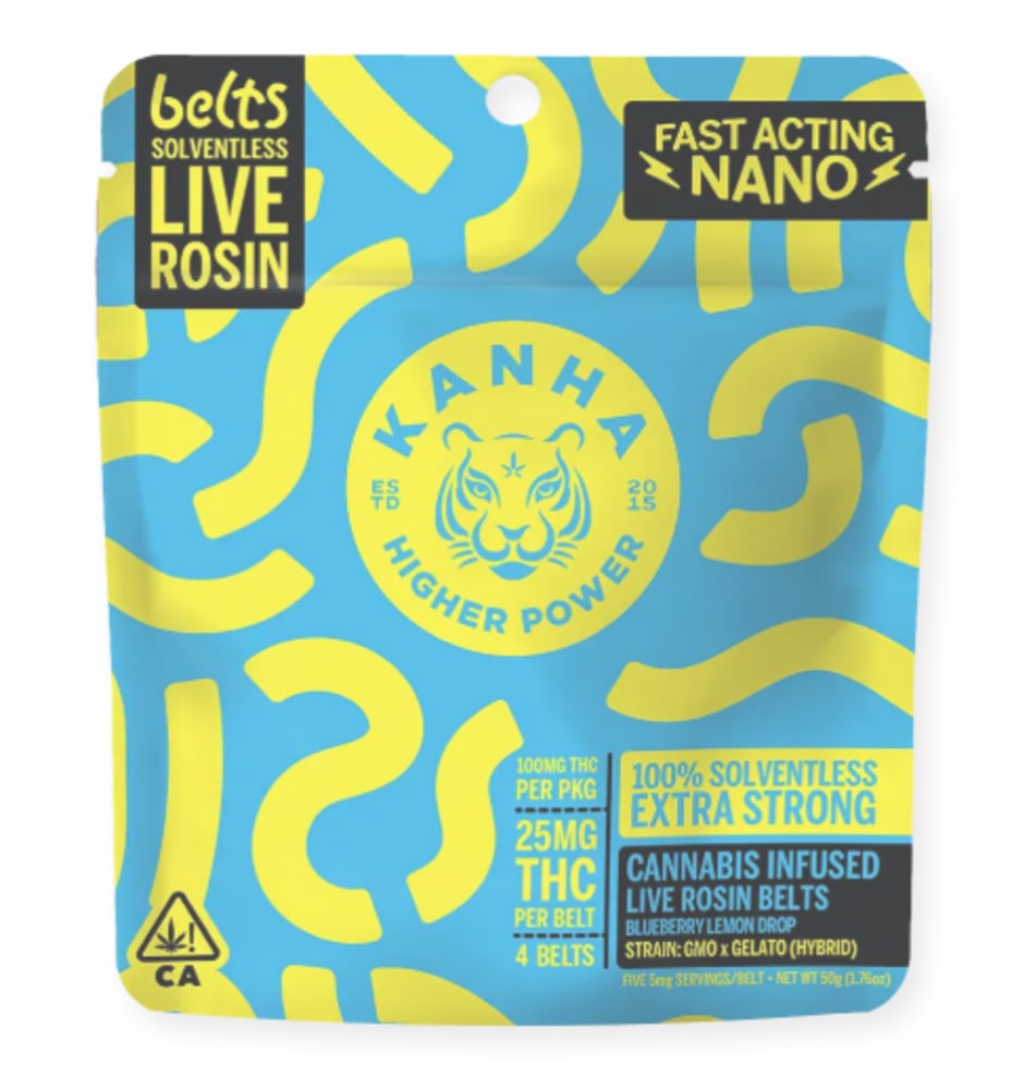 Blueberry Lemon Drop Live Rosin Belts - Hybrid [4pk] (100mg)