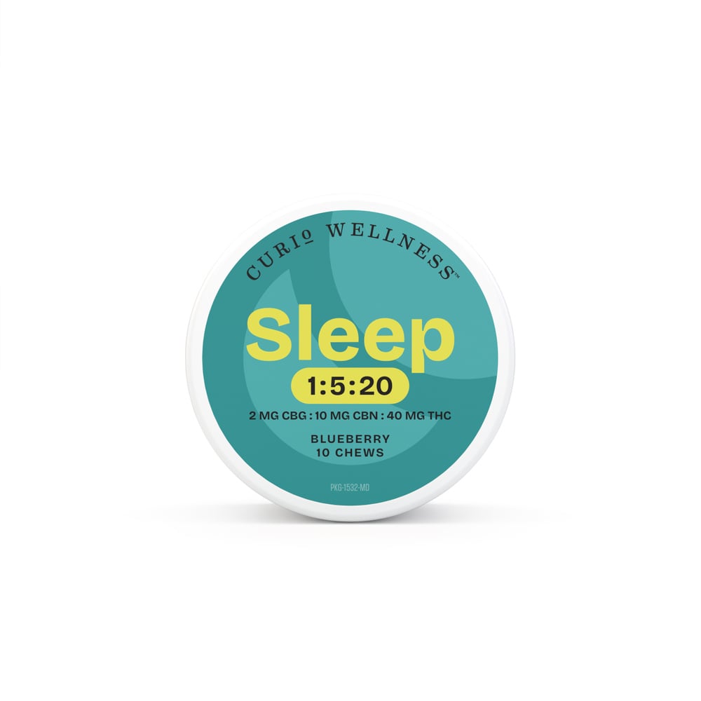 Sleep | 1:5:20  Extra Strength Chews | Blueberry [10pk] (20mg CBG/100mg CBN/400mg THC)