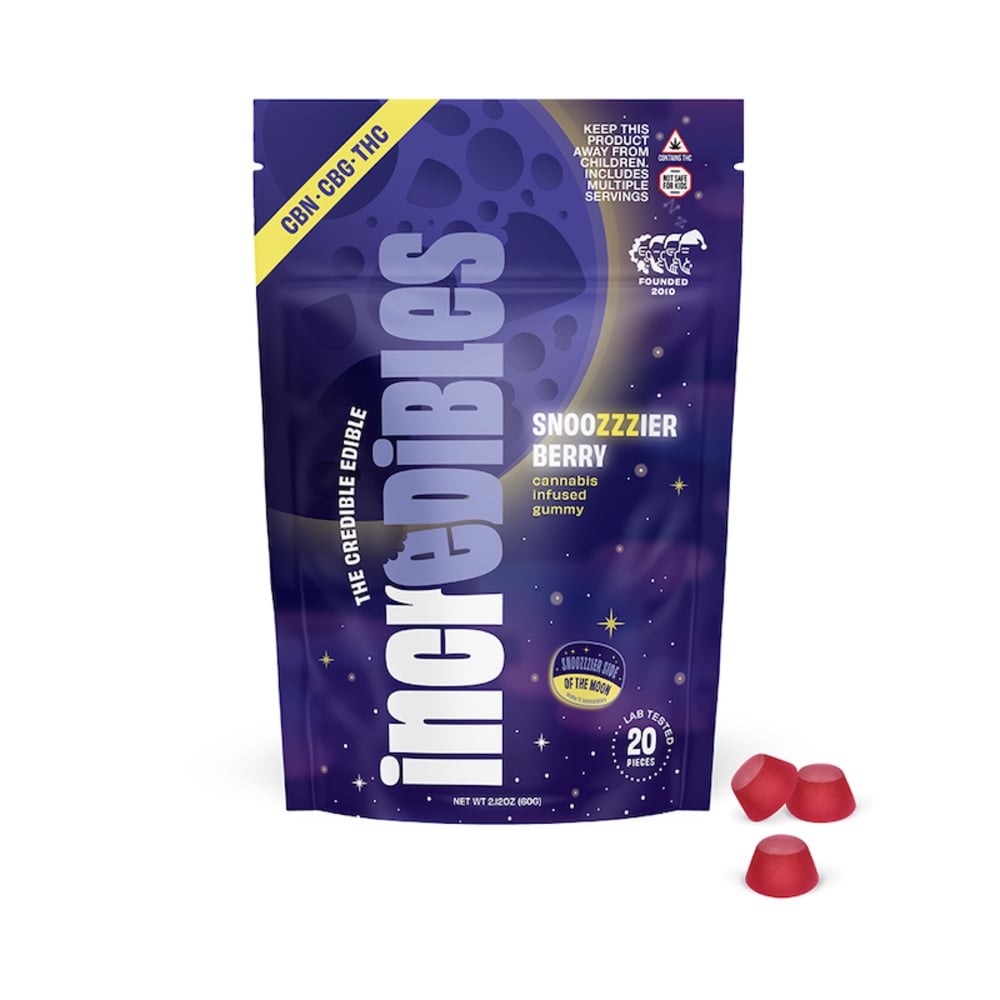 Incredibles - Snoozzzierberry THC:CBN:CBG Gummies (100mg THC 50mg CBN 50mg CBG 20pk)