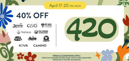 420 Event - 40% Off Brands special