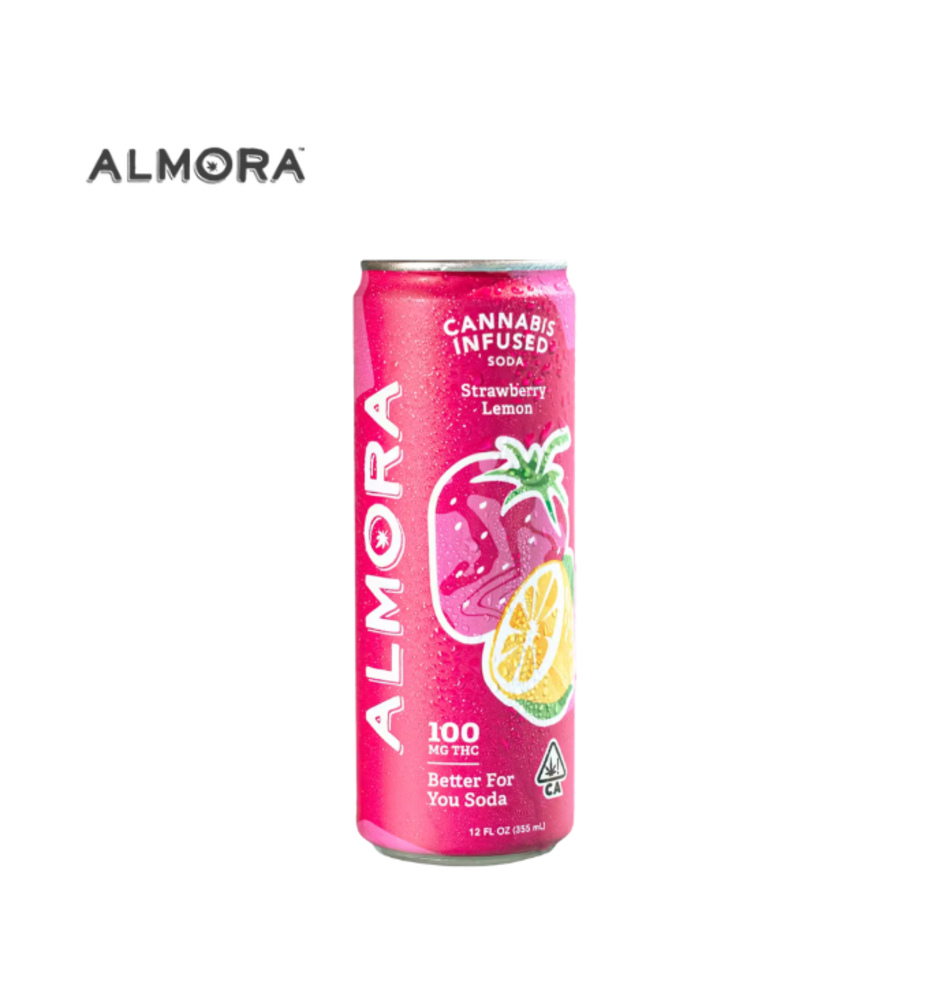 Strawberry Lemon 100mg Prebiotic Soda