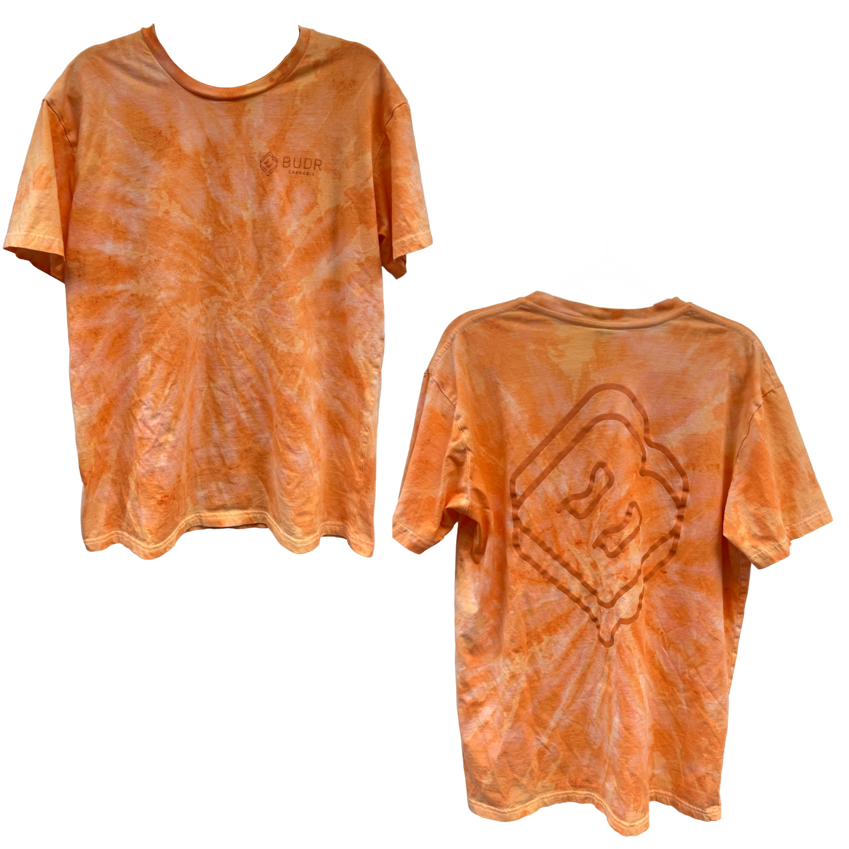 Tie Dye Orange T Shirt Size XL