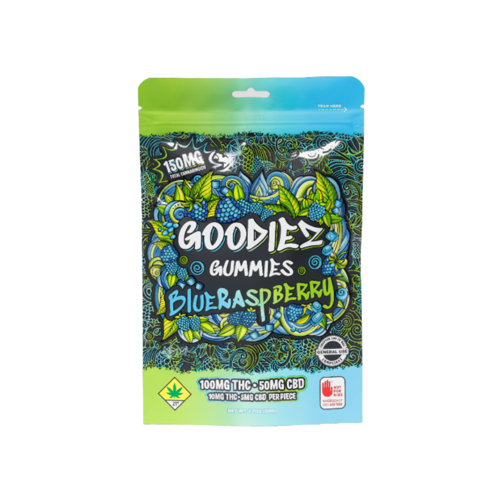 Shop Blue Raspberry 2:1 [10pk] (100mg THC/50mg CBD) | Dockside