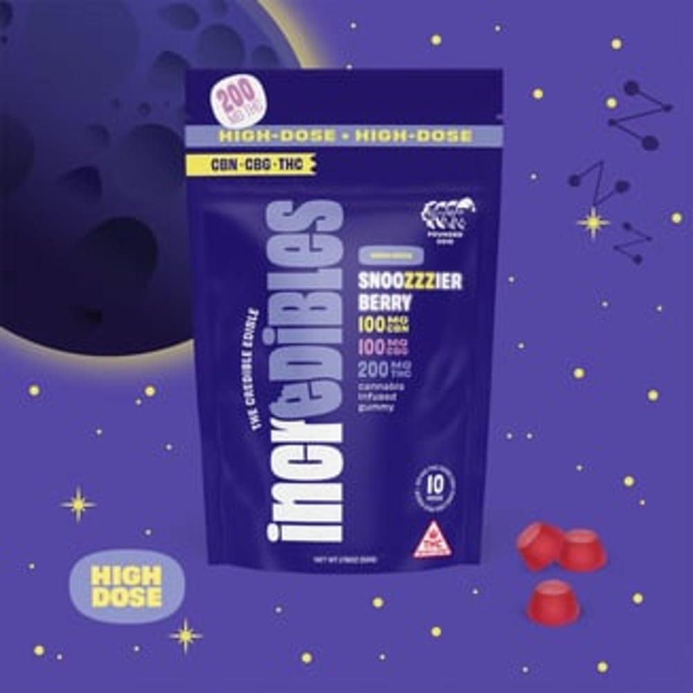 2:1:1 Snoozzzierberry + CBN + CBG High Dose [10pk] (200mg THC/100mg CBN/100mg CBG)