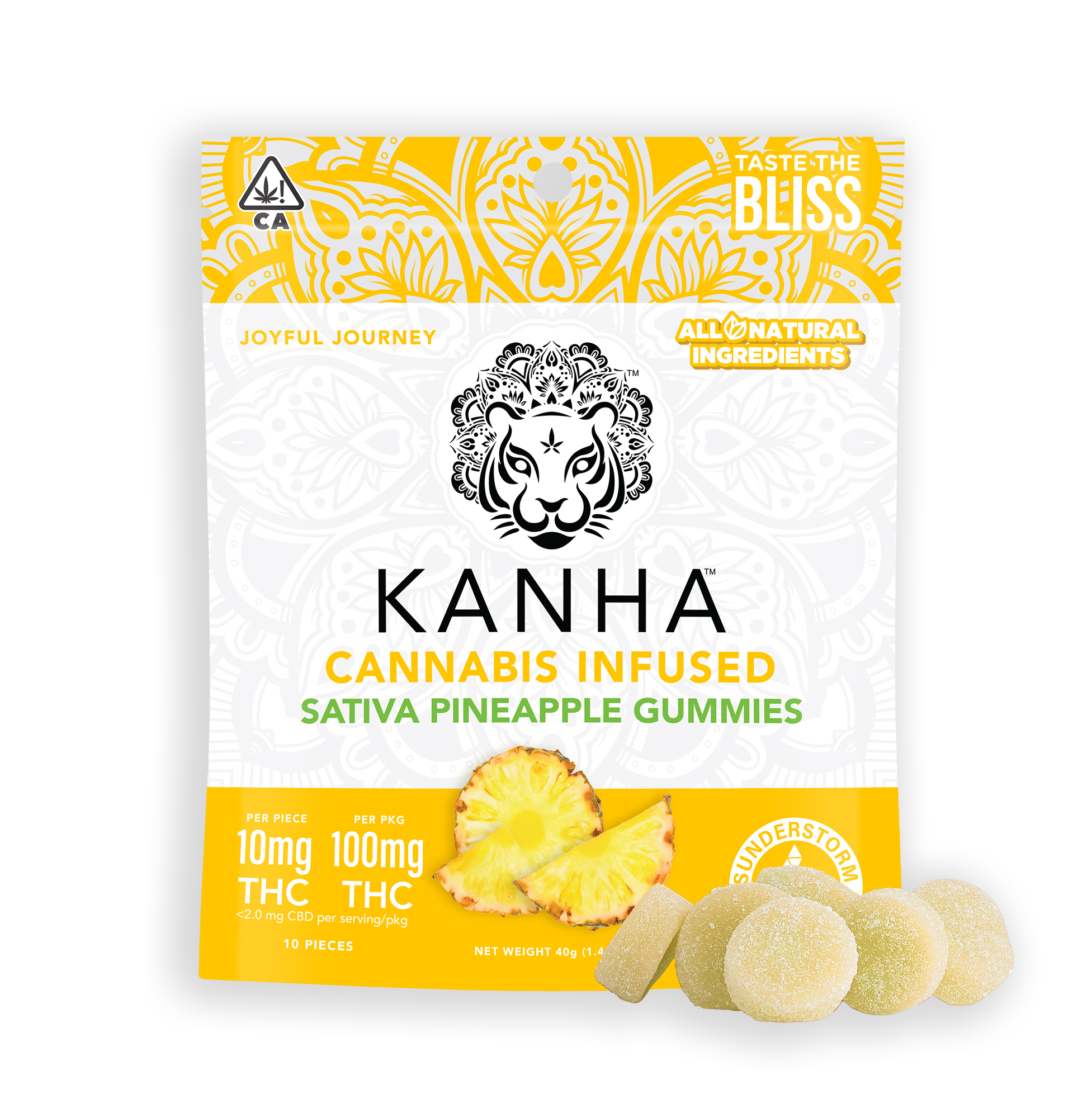 KANHA | Pineapple | Sativa | 100mg THC | 10-pack