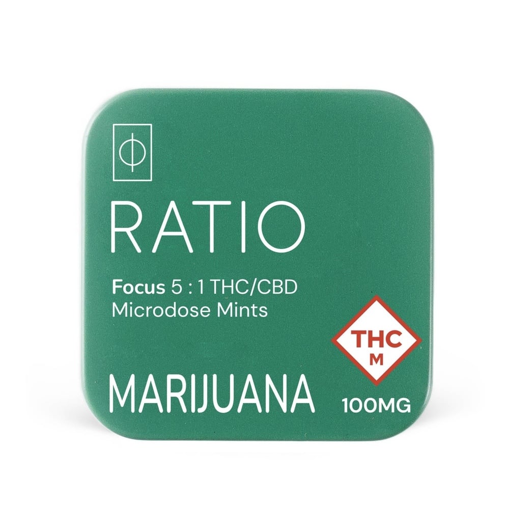 Focus 5:1 Microdose Mints [40pk] (100mg THC/20mg CBD)