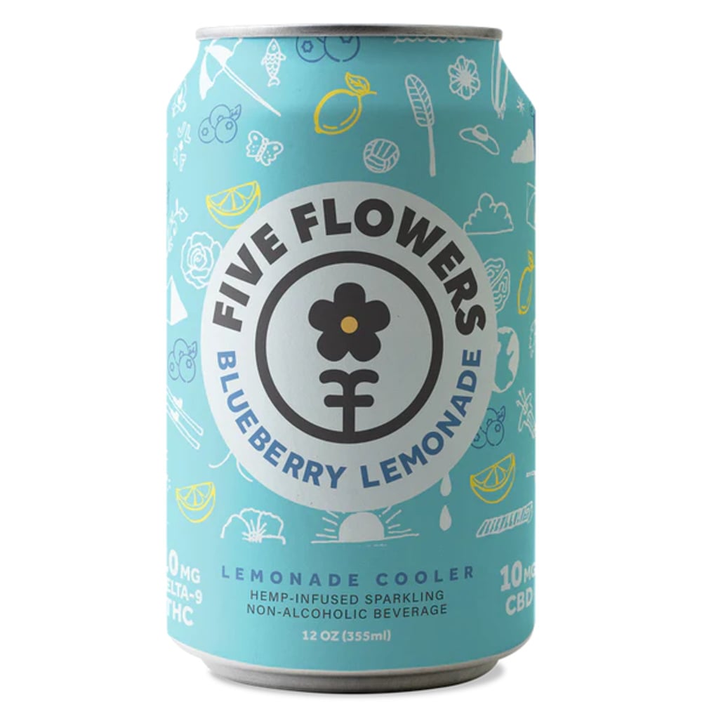 Five Flower - Hemp Derived - Blueberry Lemonade 10mg THC 10mg CBD