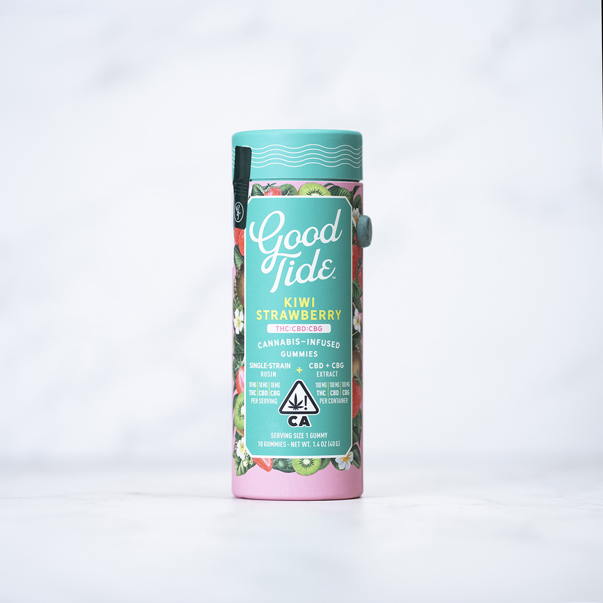 GOOD TIDE - KIWI STRAWBERRY - GUMMY - HYBRID - THC/CBD/CBG 1:1:1 - (10PK) - [100MG]