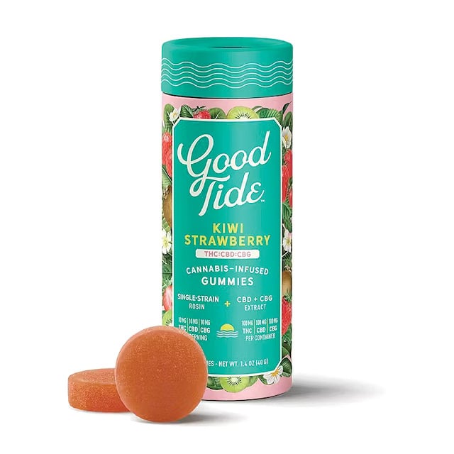 Kiwi Strawberry 1:1:1 CBD + CBG Single-Strain Rosin Gummies