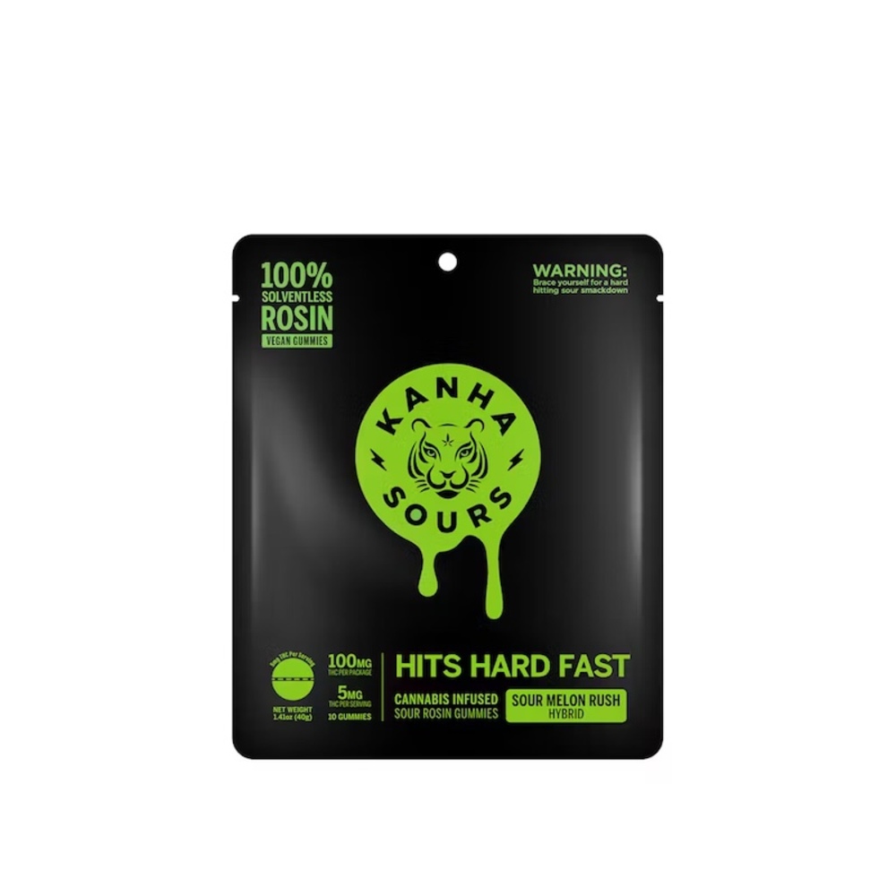 Kanha - Hybrid Sour Melon Rush Fast Acting Rosin Gummies (100mg 10pk)
