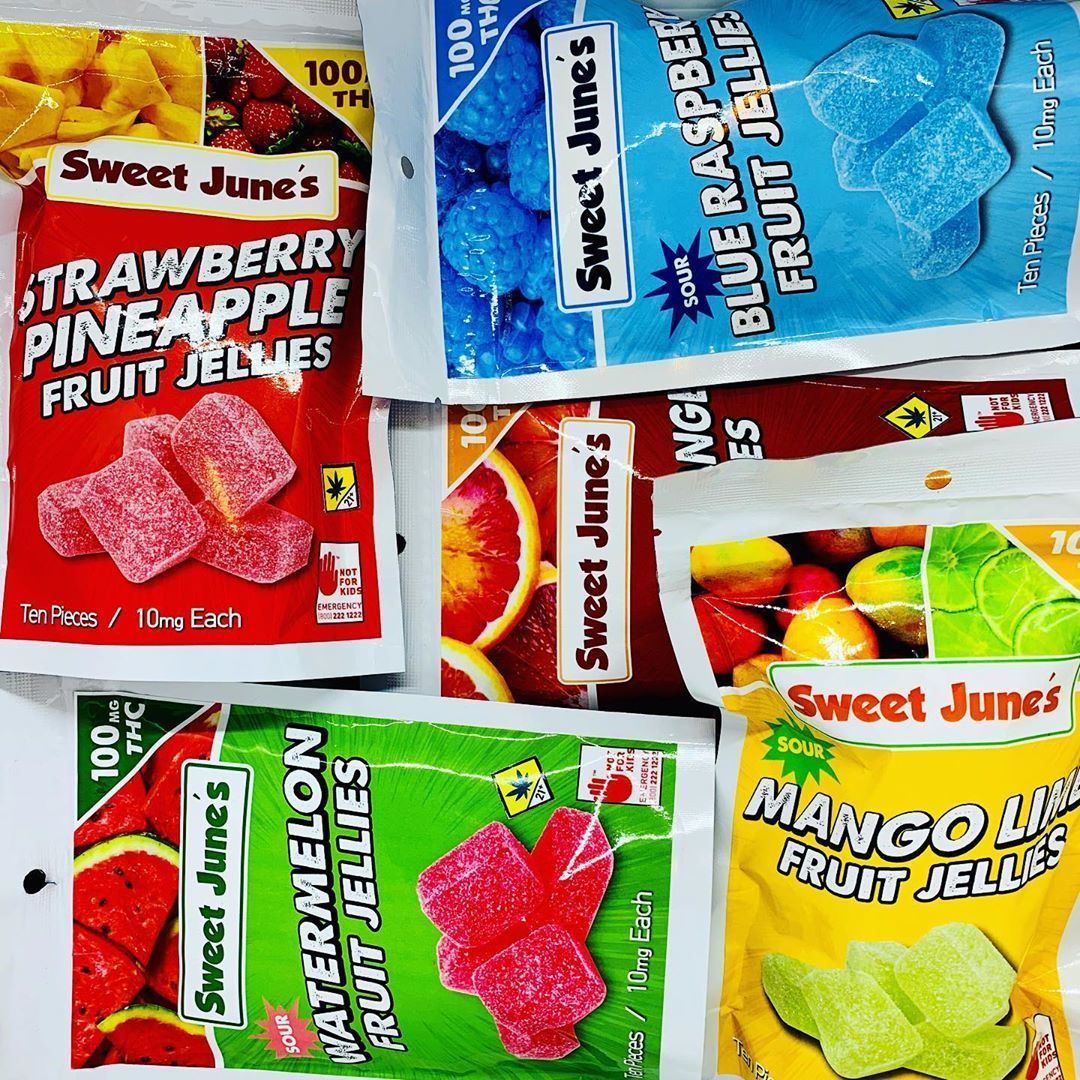 Raspberry Rose Indica [11pk] (110mg) Sweet June's Fruit Jellies