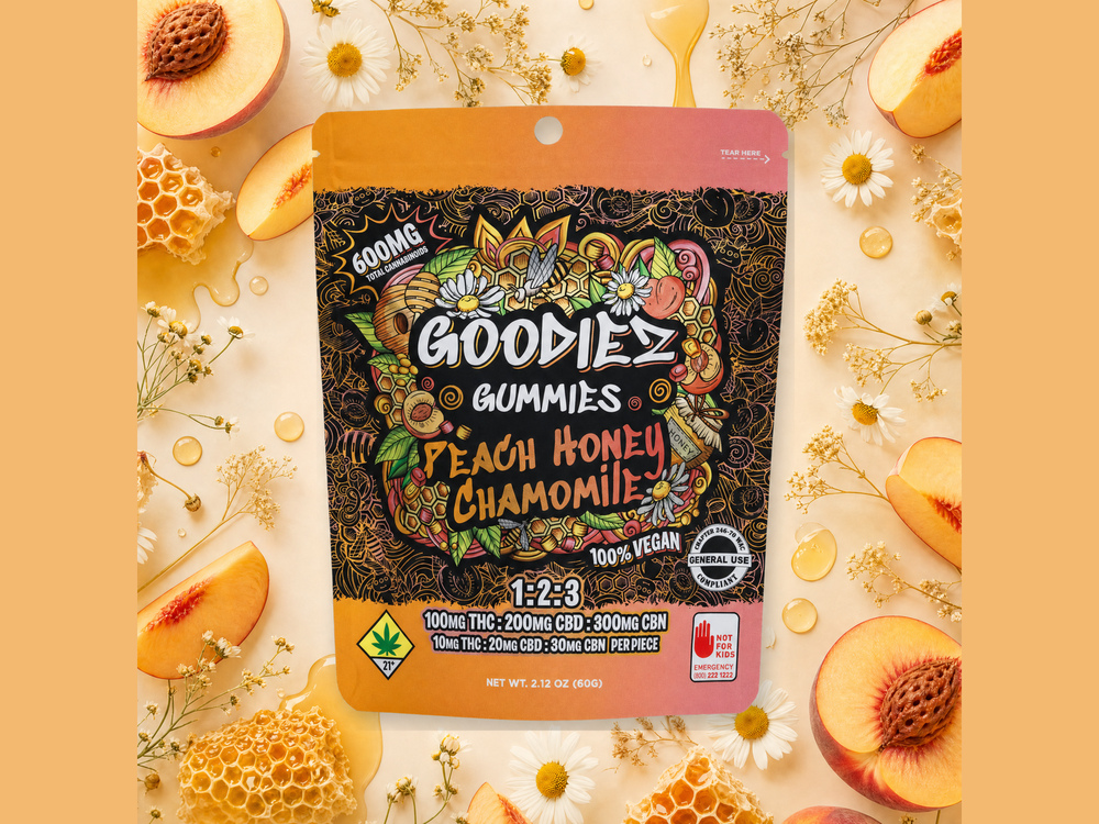 Peach Honey Chamomile 1:2:3 [10pk] (100mg THC/200mg CBD/300mg CBN)