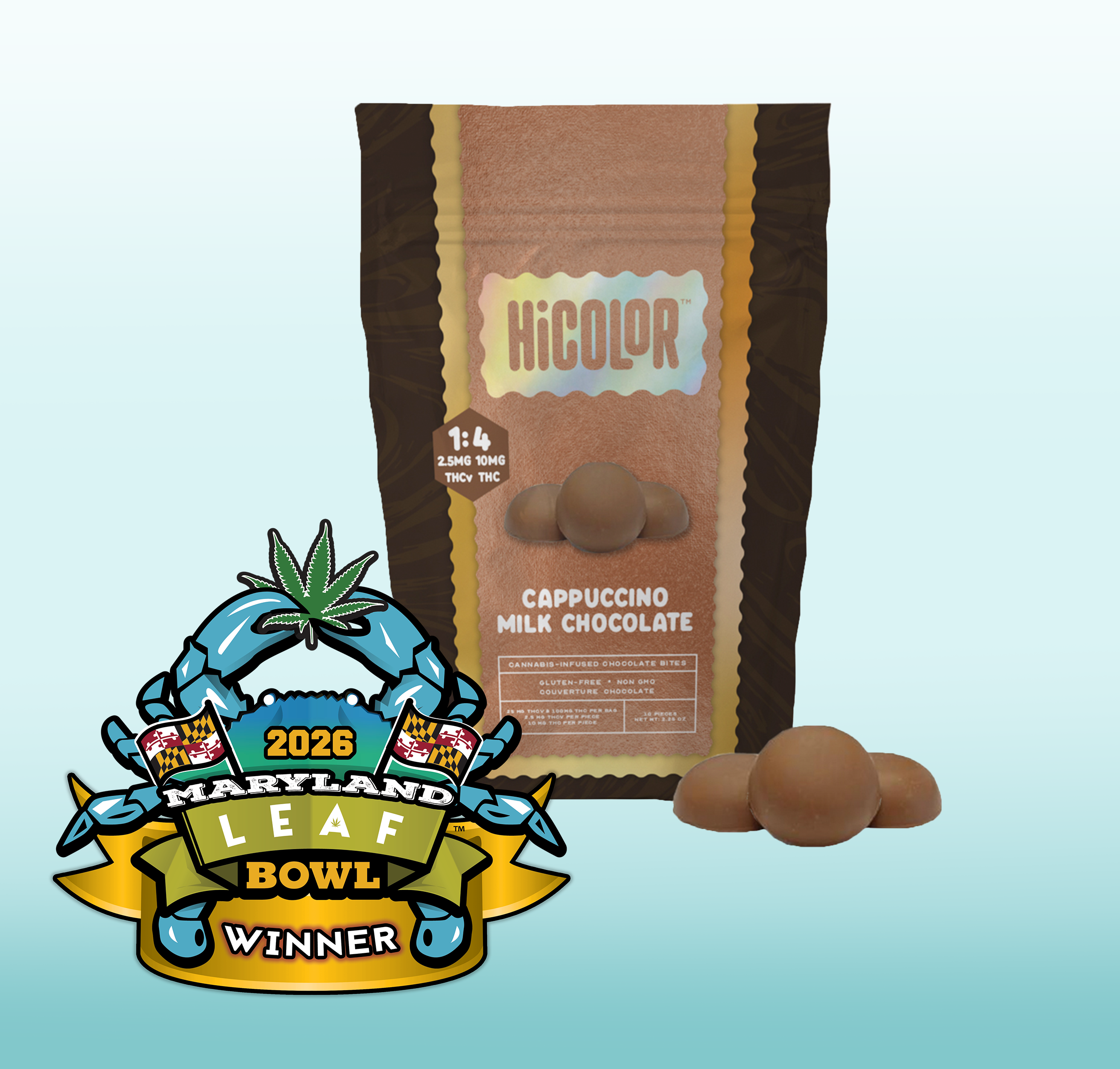 4:1 Cappuccino Milk Chocolate Bites [10pk] (100mg THC/25mg THCV)