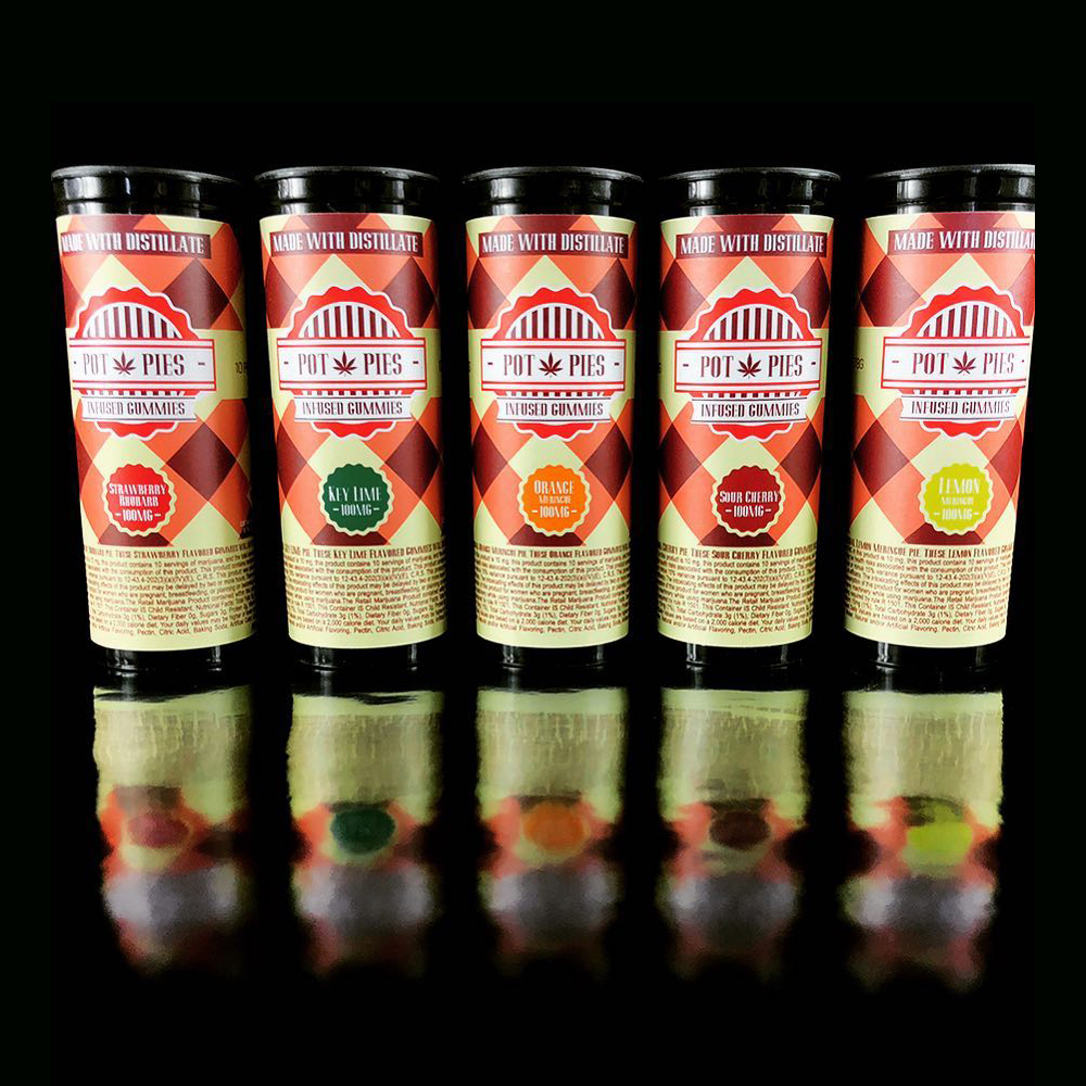 Mixed Flavor (100mg) Pot Pie Edibles Gummies Jane