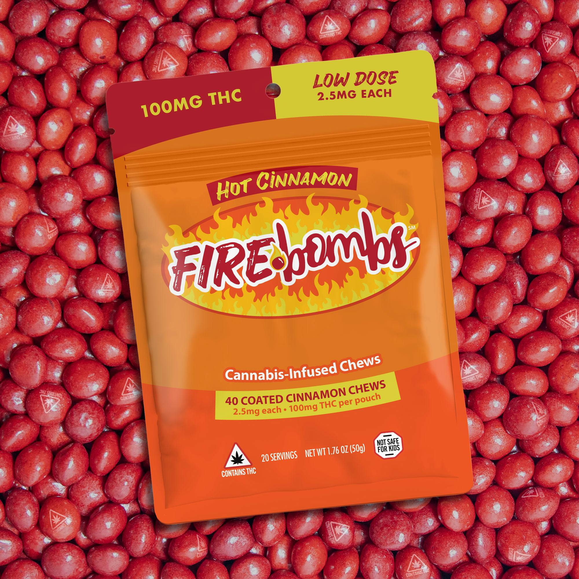 2.5mg Fire Bombs Hot Cinnamon | 40pk