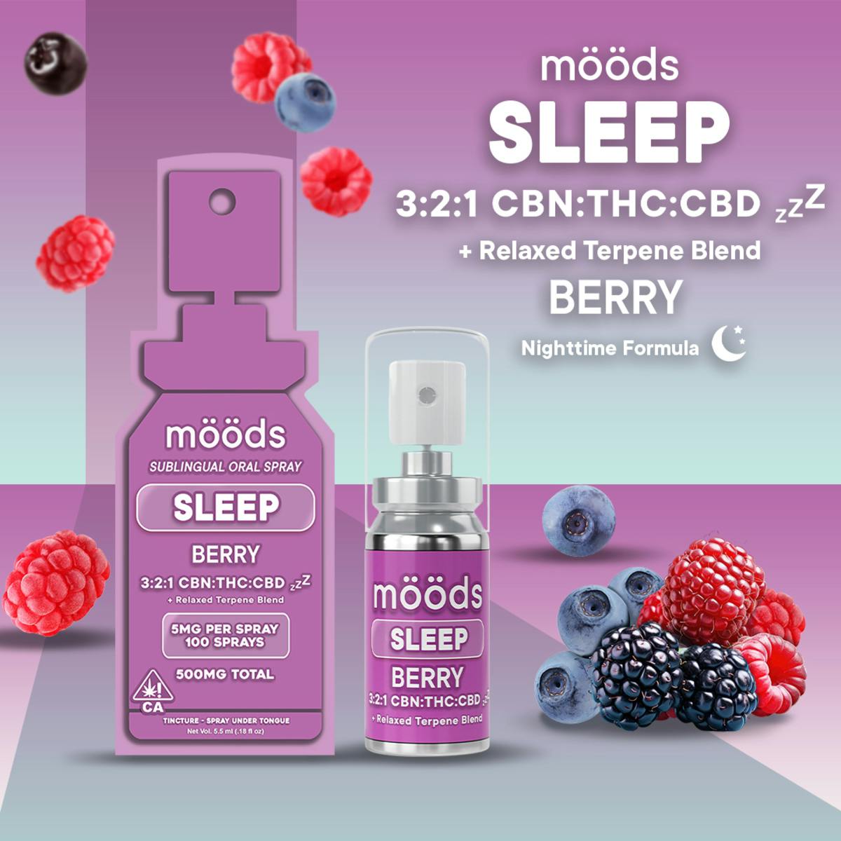 Berry Sleep 3:2:1 CBD:THC:CBN (500mg)