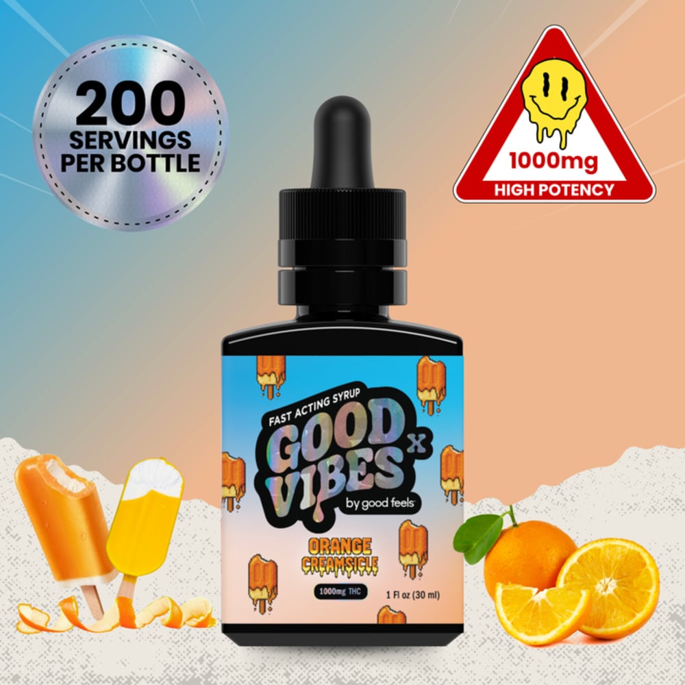 Good Vibes X - Fast-Acting Orange Creamsicle Tincture Syrup (1000mg)