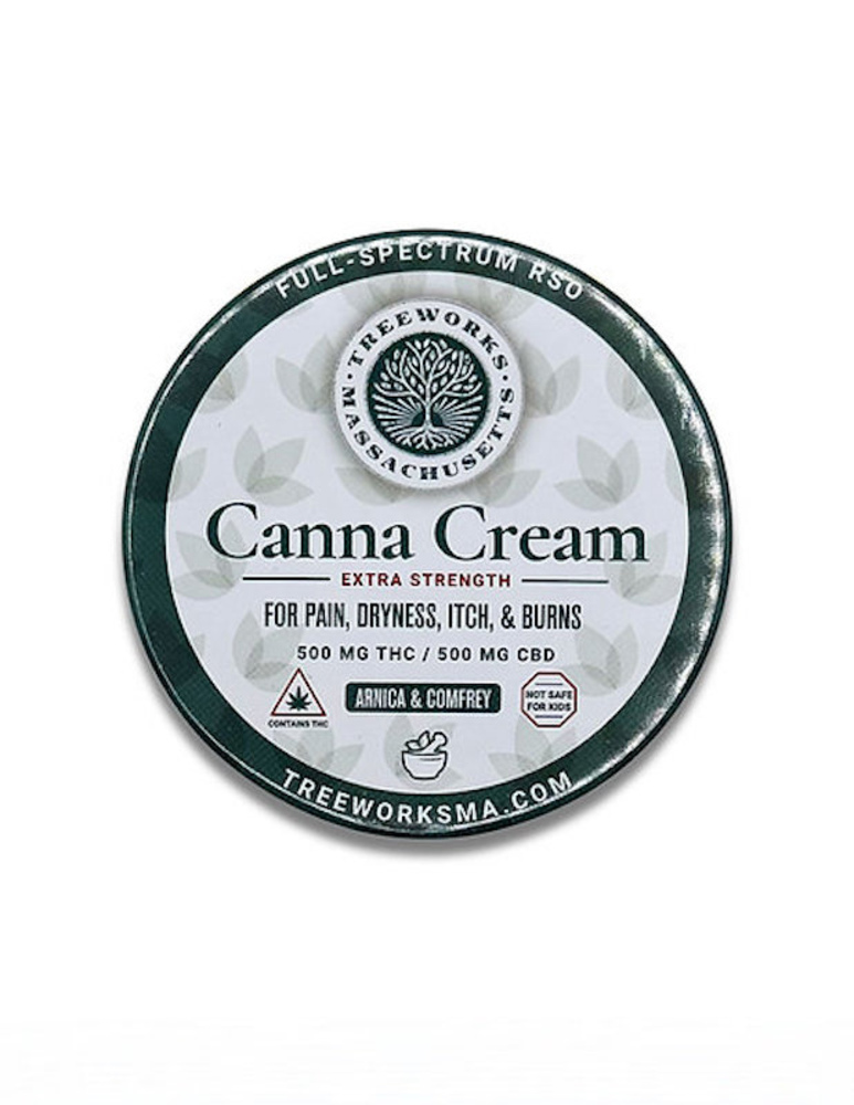 Treeworks - Full Spectrum RSO Canna Cream Extra Strength (500mg THC 500mg CBD) Treeworks - Full Spectrum RSO Canna Cream Extra Strength (500mg THC 500mg CBD)