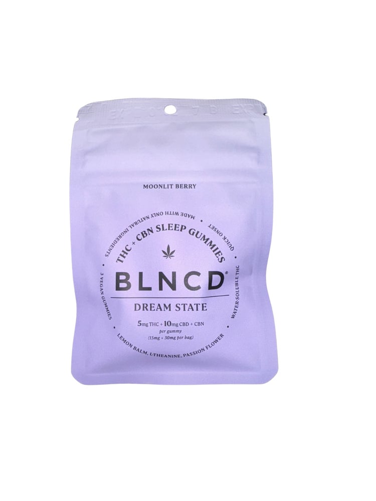 BLNCD - Hemp Derived - Dream State Moonlit Berry Gummies 5mg THC 10mg CBN 10mg CBD 3pk