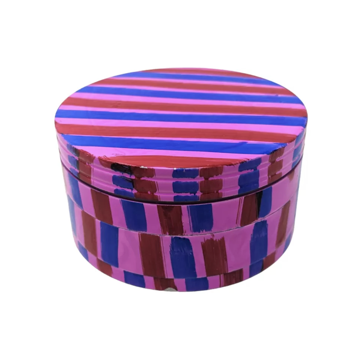 80mm 4P Grinder Assorted Color Stripe Design