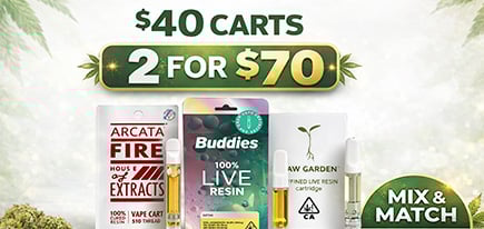 $40 Carts: 2 for $70 special