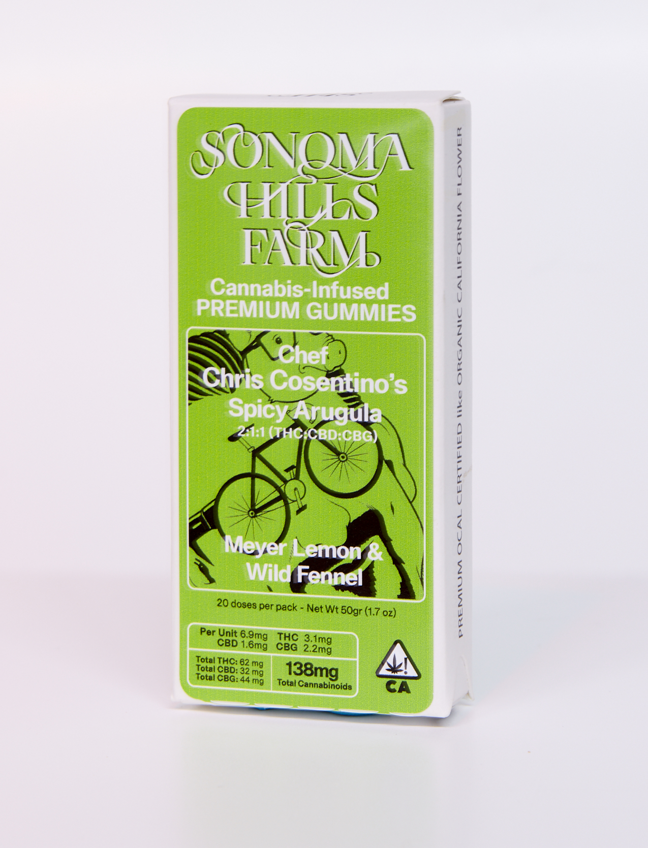 Chef Chris Cosentino's Spicy Arugula Gummy 2:1:1 (THC x CBD x CBG)