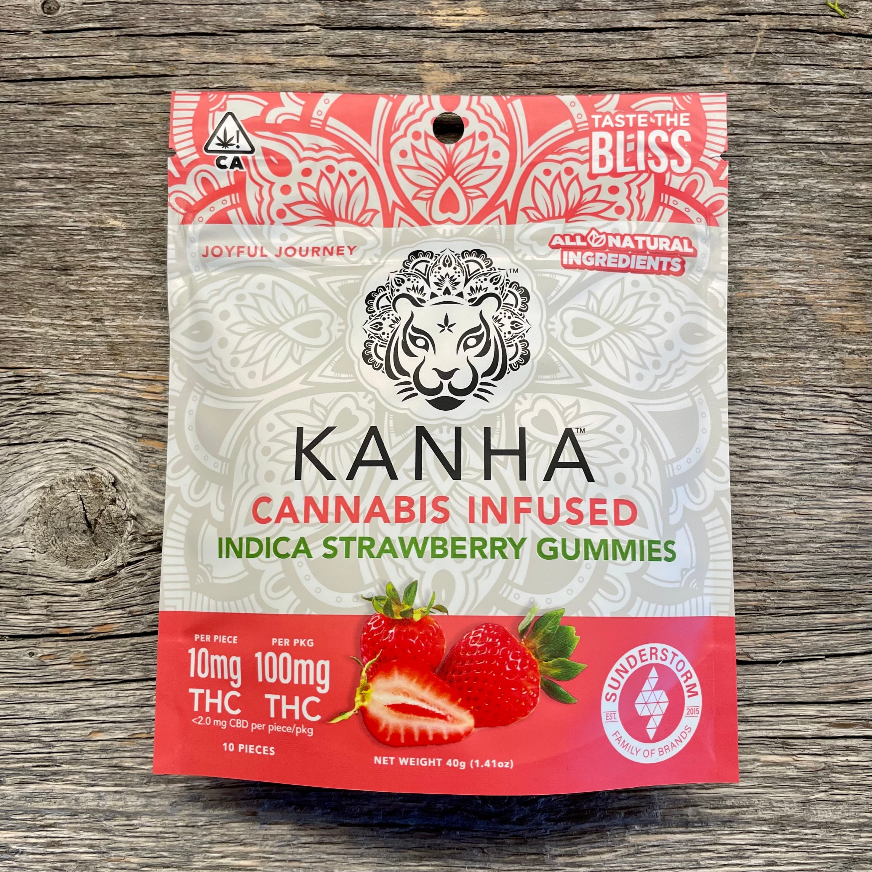 STRAWBERRY INDICA GUMMIES 10PC 100MG