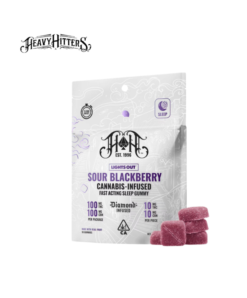 SOUR BLACKBERRY 1:1 THC:CBN 100MG 10 PACK GUMMIES