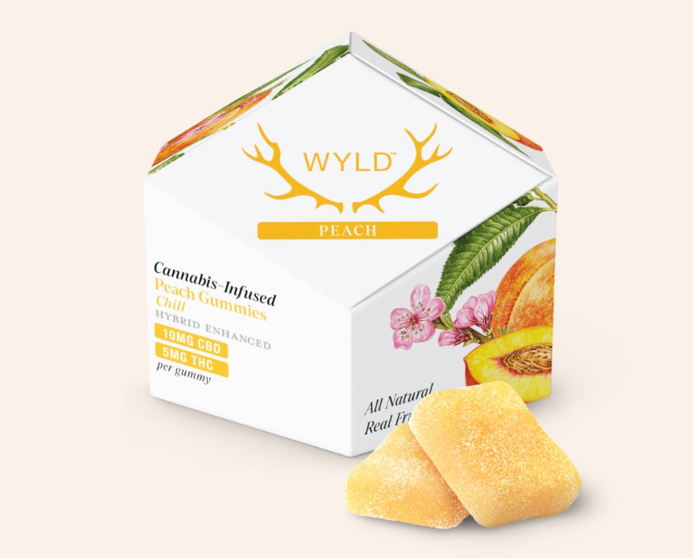 Peach 2:1 CBD + Hybrid Enhanced Gummies | 100mg CBD:50mg THC