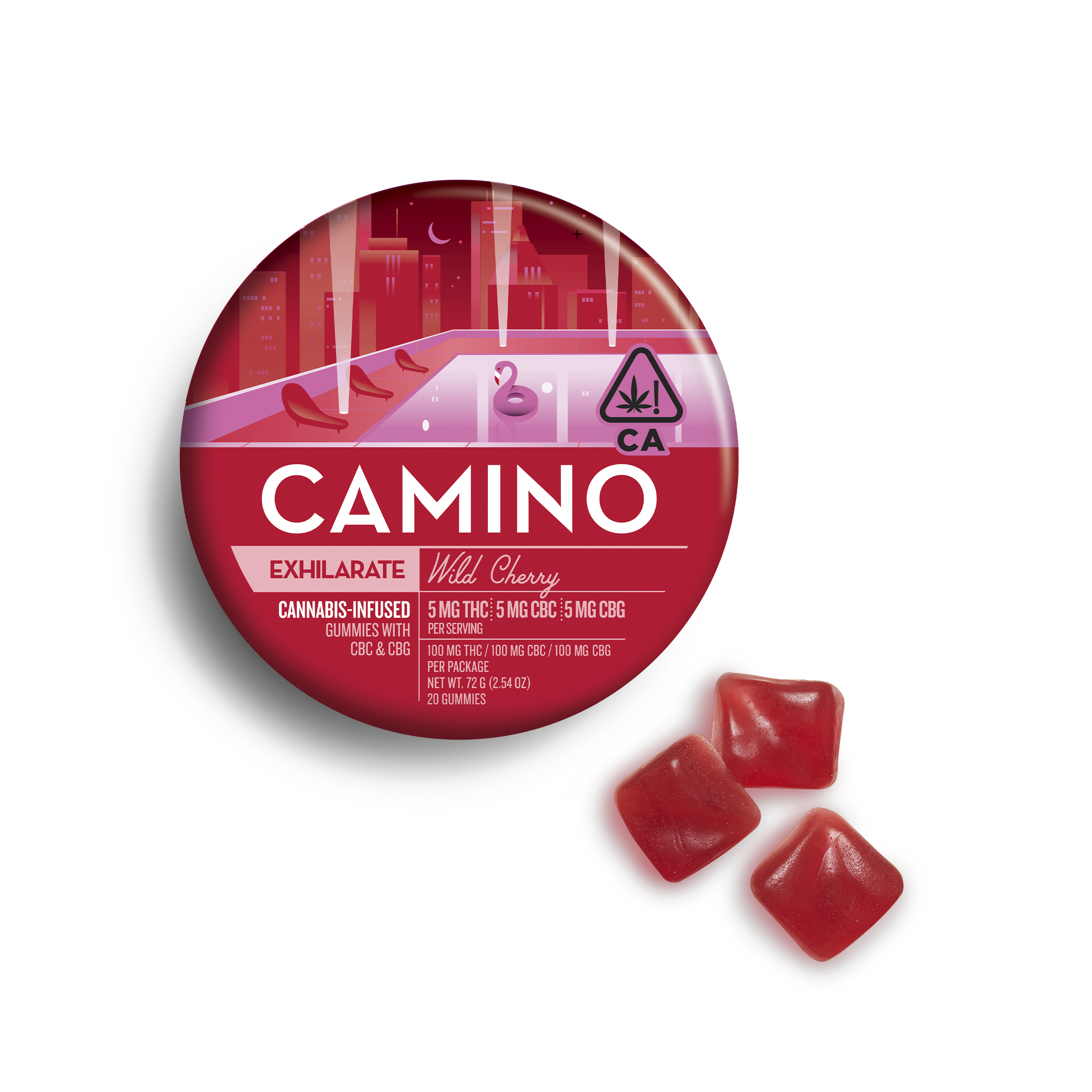 1:1:1 'Exhilarate' Wild Cherry [20pk] (100mg THC/100mg CBC/100mg CBG)