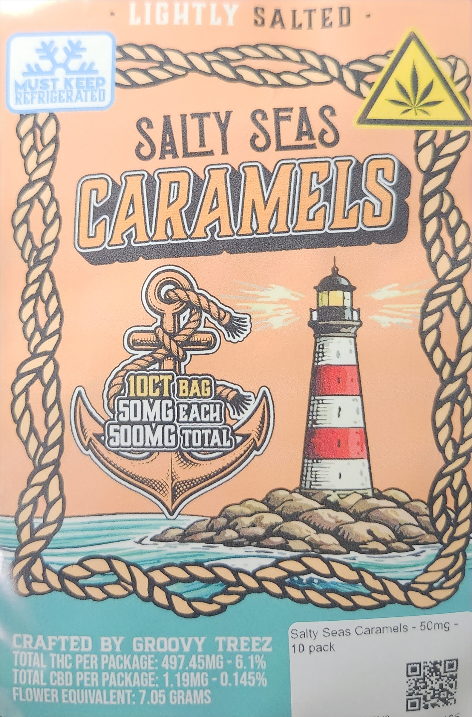 Salty Seas Caramels - 500mg - 10pk - Hybrid