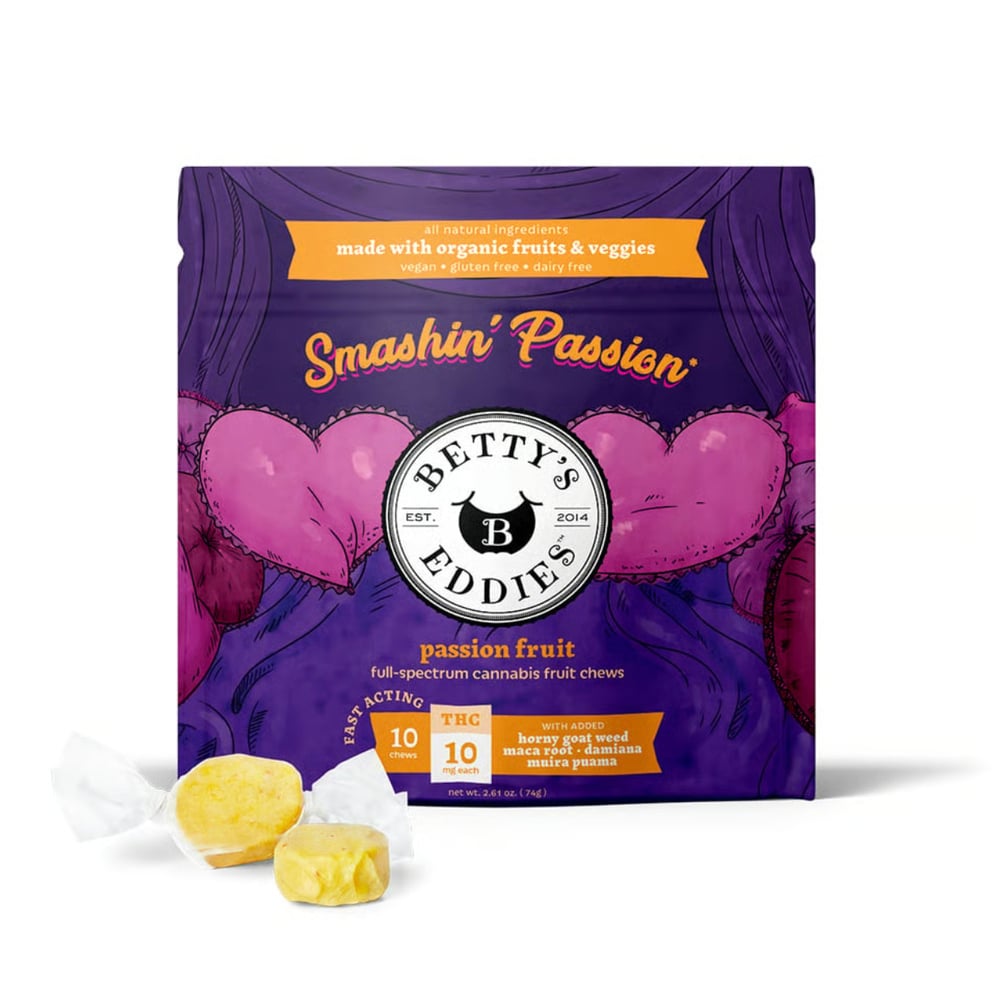 Smashin’ Passion Passion fruit [10pk] (100mg THC) Aphrodisiac Fruit Chews