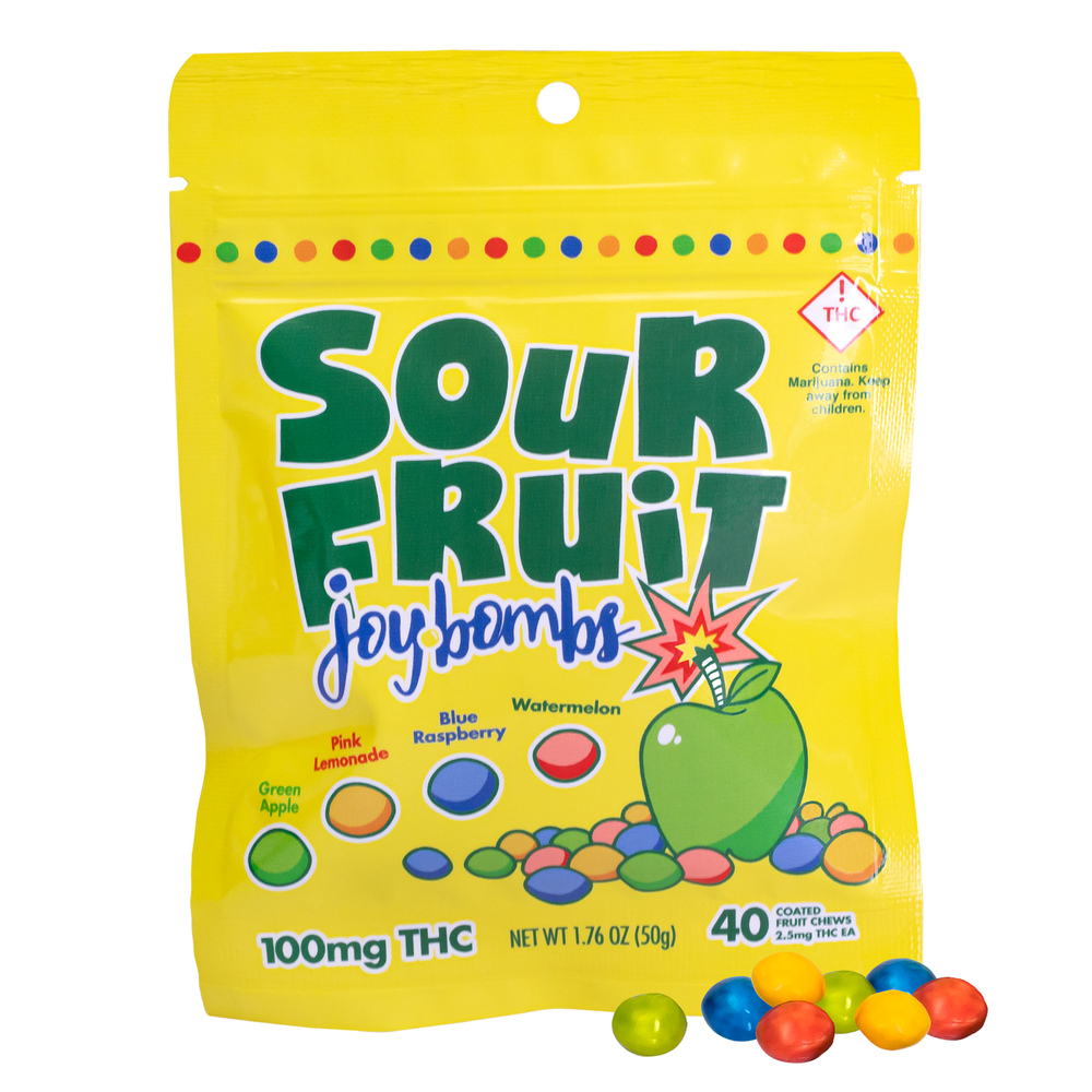 Joy Bombs + CBD 1:1 Sour Blends - 100mg THC (40pk / 2.5mg THC & 2.5mg CBD ea)