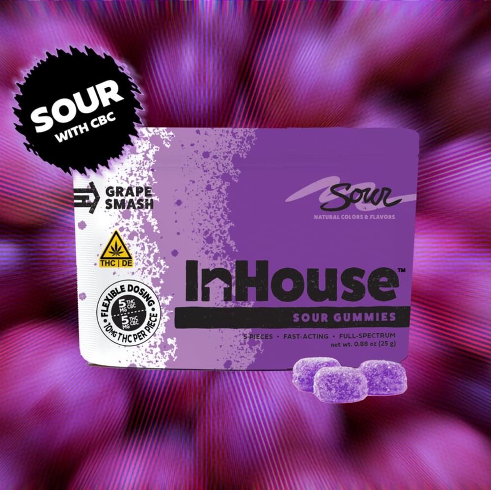 Sour Grape Smash w/ CBC [5pk] (50mg THC/50mg CBC)