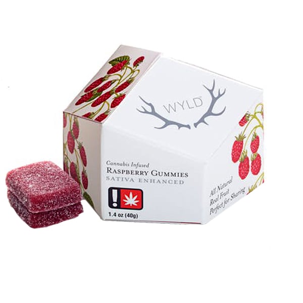 Raspberry Sativa Enhanced Gummies | 100mg
