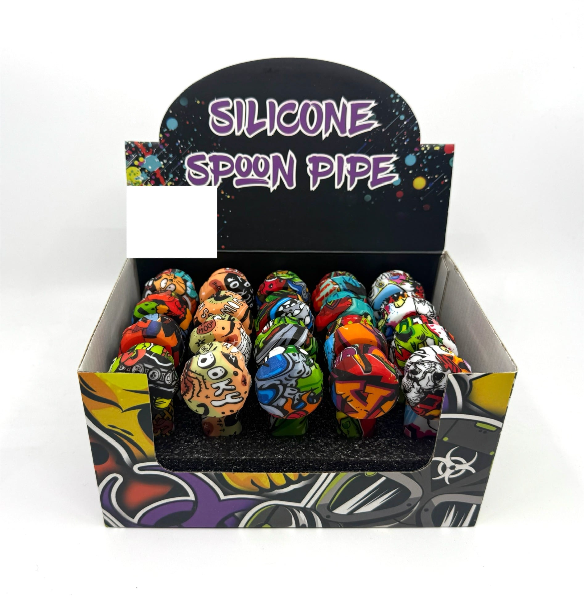 Silicone Character Pipe w/ Lid