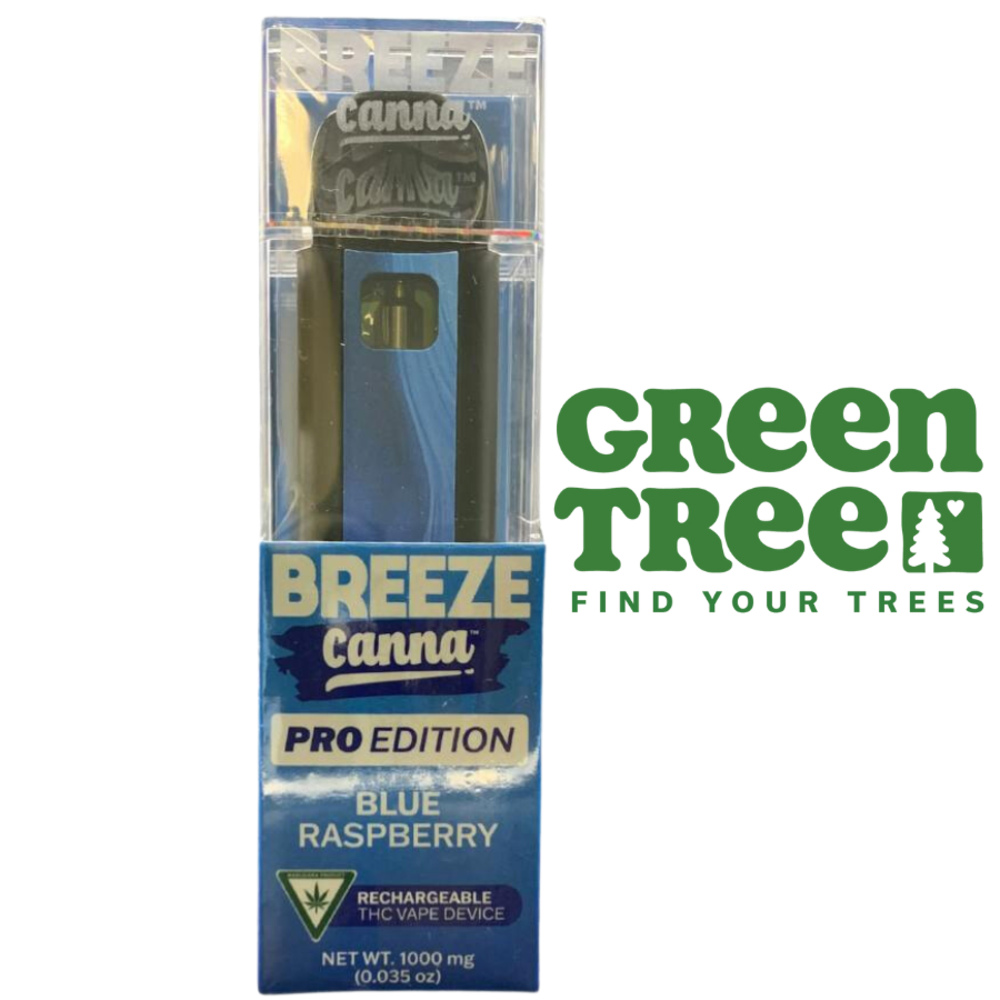 Shop Blue Raspberry - Synergy 1g PRO Vape Device  BREEZE Canna | Green  Tree Relief - Coldwater Dispensary Coldwater, MI