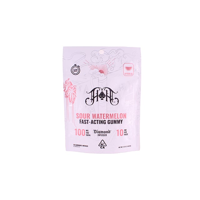 Sour Watermelon | Hybrid - Fast-Acting Gummies - 100mg THC