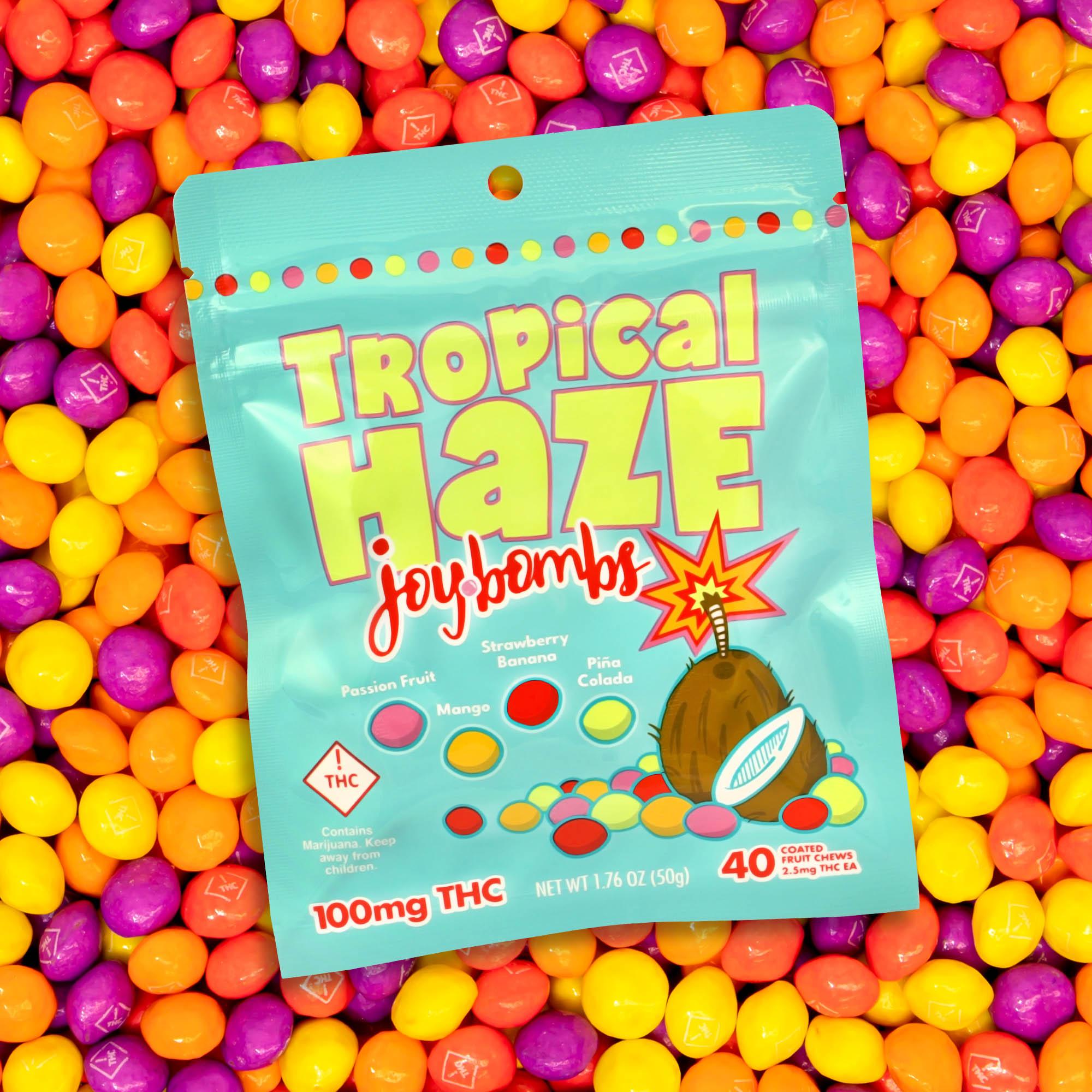 Joy Bombs Tropical Haze - 100mg THC (40pk / 2.5mg THC ea)