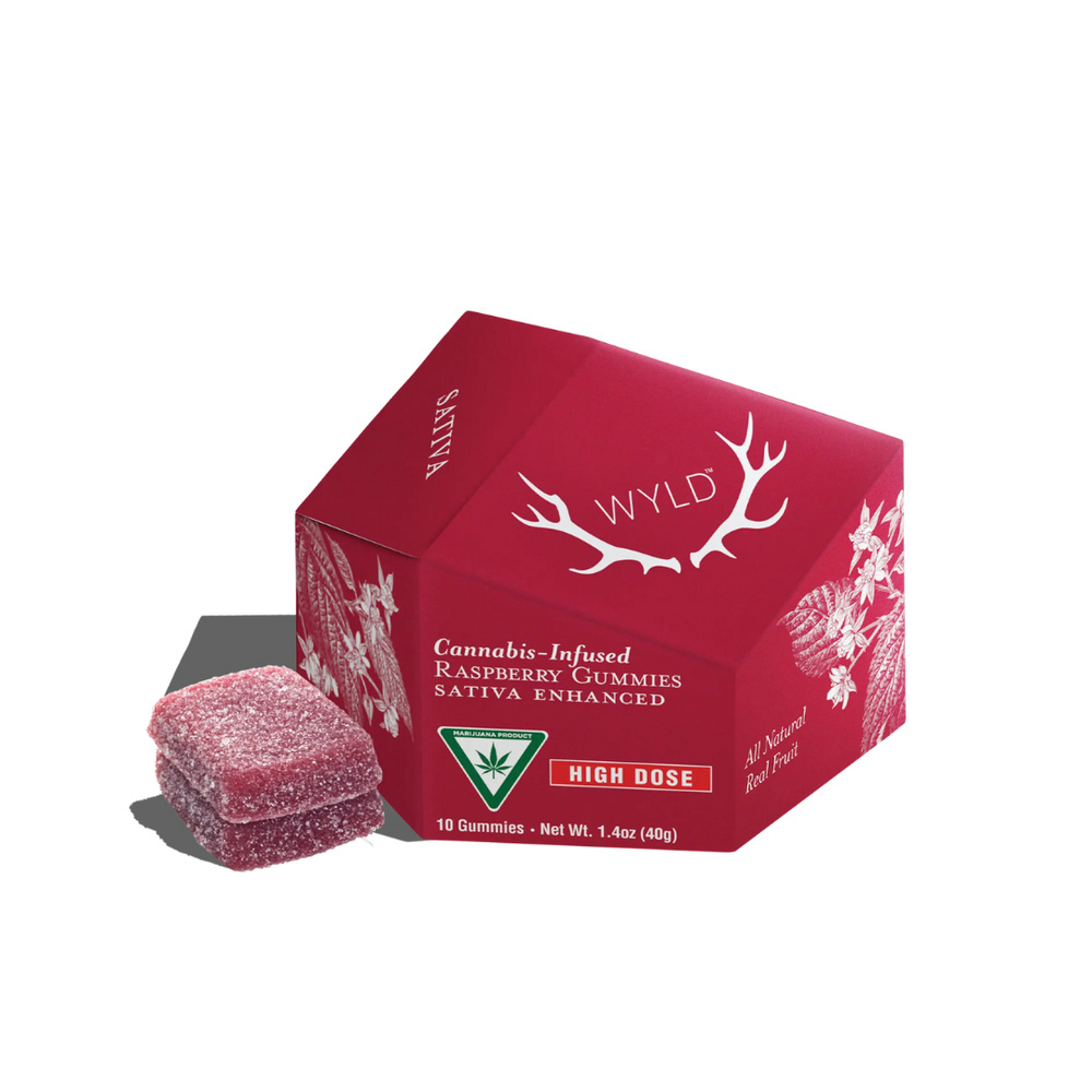 *HIGH DOSE* Raspberry Sativa Enhanced Gummies | 200mg