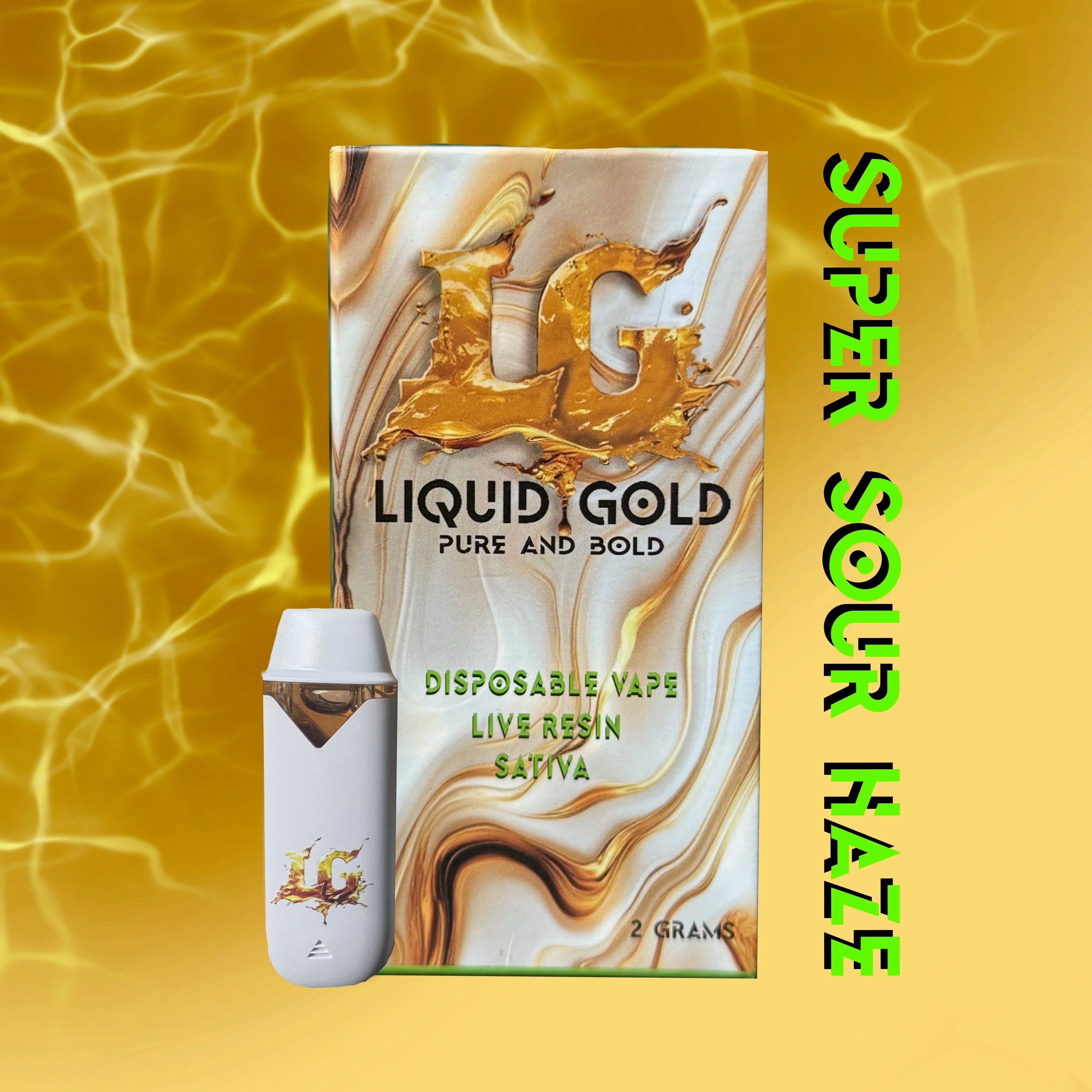 Shop LIQUID GOLD - SUPER SOUR HAZE - LIVE RESIN - DISPOSABLE - 2G | UMI  Dispensary Chicago, IL