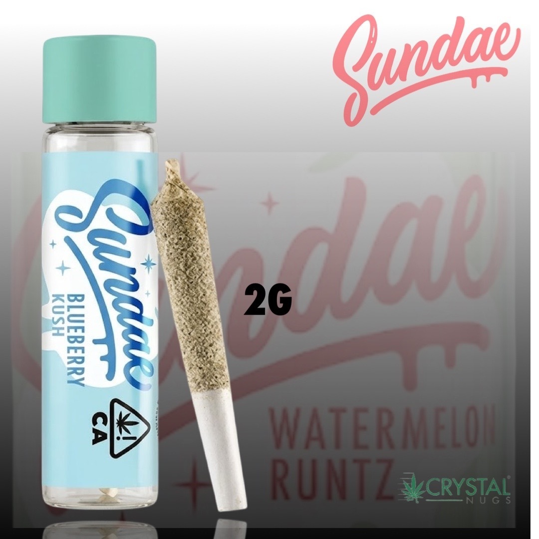 sundae co vapes blue diamond Blueberry Kush [2g] Variant:Power Bull flavored nicotine vape Pod Juice - Blue