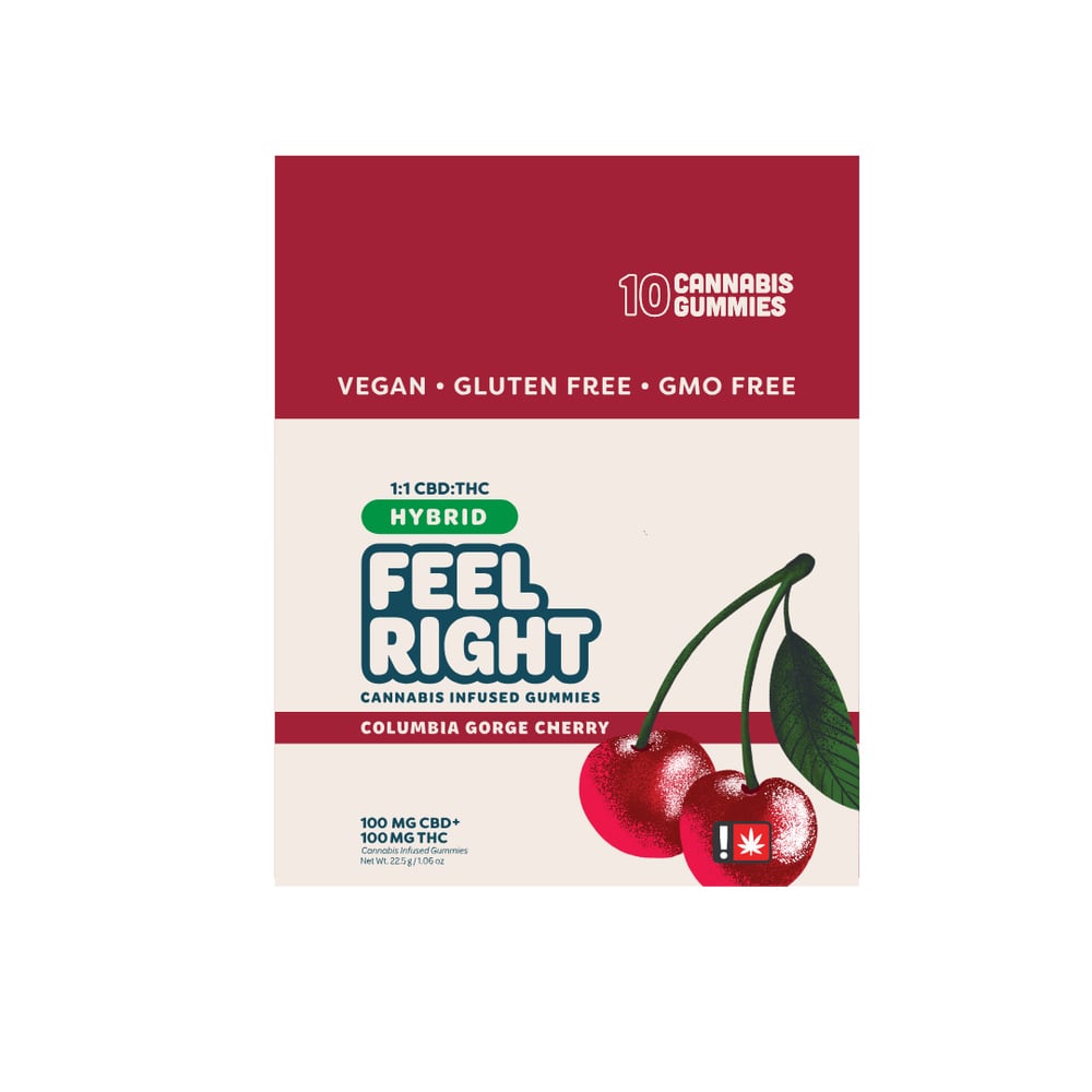 1:1 Columbia Gorge Cherry [10pk] (100mg CBD/100mg THC)