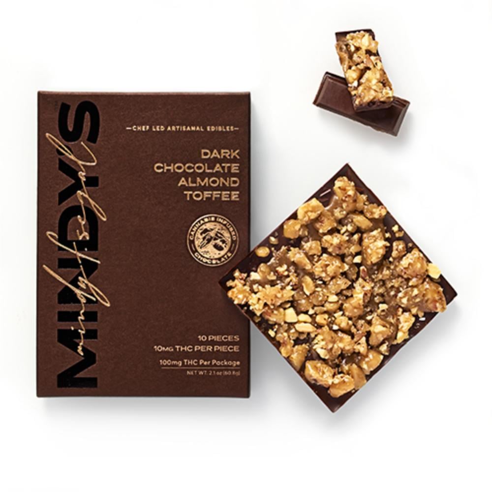 Dark Chocolate Almond Toffee [10pk] (100mg THC)