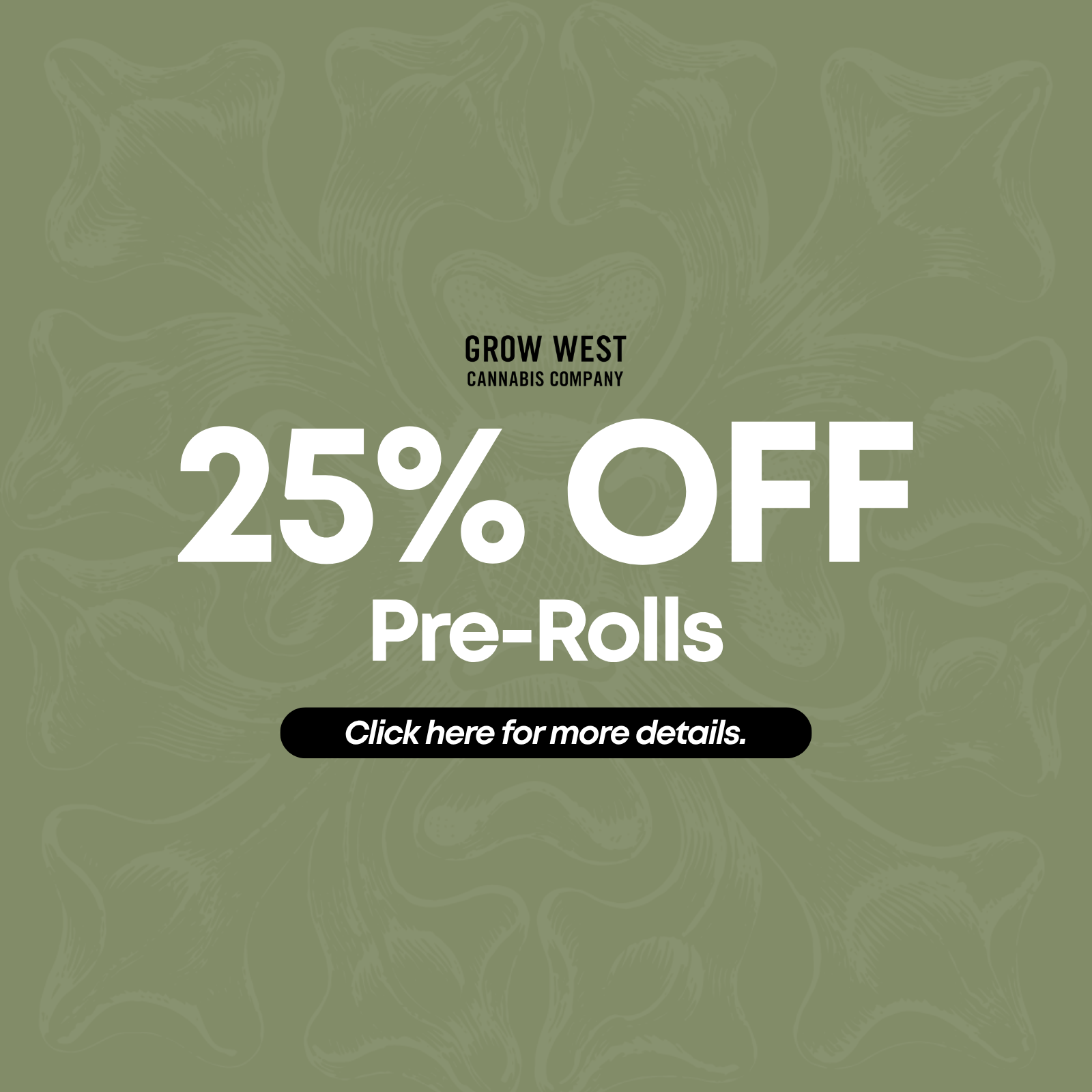 25% Off Pre-Rolls special